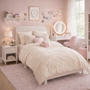 Pottery Barn Ashlyn Tufted Duvet Cover Twin Cream NWT